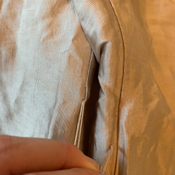 LOFT Ann Taylor Shiny Light Gold Ruffle Fit And Flare Pretty Dress Size 12(1067) - Picture 12 of 16